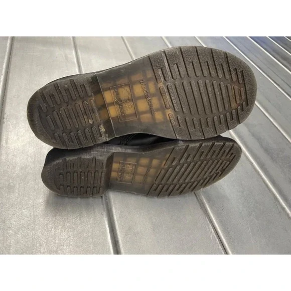 Dr. Martens 1460 Pascal Combat Boots Womens 7 Black Leather Lace Up - Picture 8 of 14